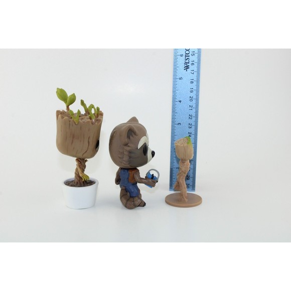 Funko POP GOTG Rocket Racoon #491 Dancing Groot in White Pot #65 Bubble Head Lot - Picture 6 of 13